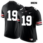Men's NCAA Ohio State Buckeyes Jake Metzer #19 College Stitched No Name Authentic Nike White Number Black Football Jersey AP20I46MN